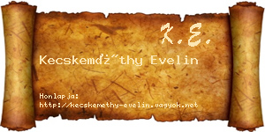 Kecskeméthy Evelin névjegykártya
