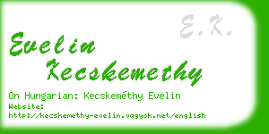 evelin kecskemethy business card